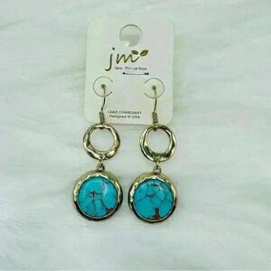 Blue Marble Statement Earrings